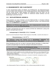 Grundbegriffe der Elektrizität