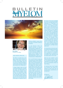 bulletin - Myelom Kontaktgruppe Schweiz