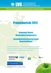 Projektbericht 2012 - Landesvereinigung für Gesundheitsförderung