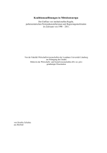 Koalitionsaufl&ouml;sungen in Mittelosteuropa