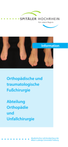 Orthopädische und traumatologische Fußchirurgie
