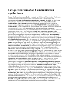 Lexique Dinformation Communication - aguilucho.co
