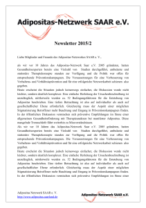 Newsletter 2015/2 - Adipositas Netzwerk Saar