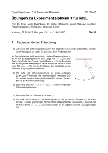 Übungen zu Experimentalphysik 1 für MSE - Peter Müller