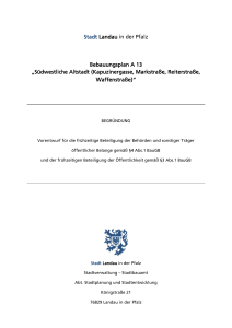 Stadt Landau in der Pfalz Bebauungsplan A 13 „Südwestliche