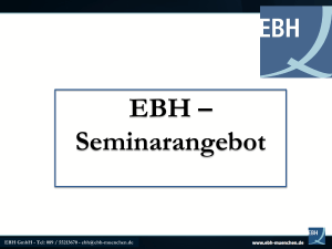 Das EBH Seminarprogramm