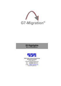GCOS8-Migration Highlights - GSE Graeber Software Entwicklung