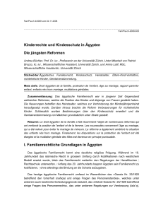 Kinderrechte und Kindesschutz in Ägypten Die jüngsten