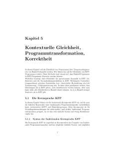 Kontextuelle Gleichheit, Programmtransformation, Korrektheit