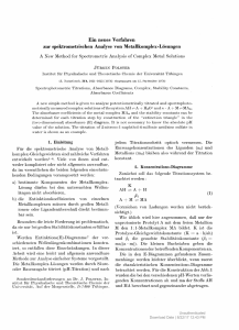 Ein neues Verfahren zur spektrometrischen Analyse