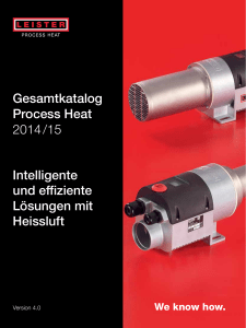 Gesamtkatalog Process Heat 2014 /15 Intelligente und effiziente