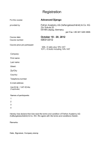 Registration For the course: Advanced Django provided by: Python