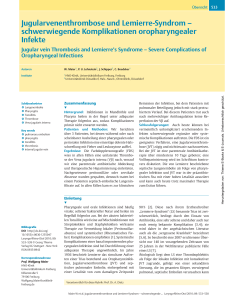 Jugularvenenthrombose und Lemierre-Syndrom