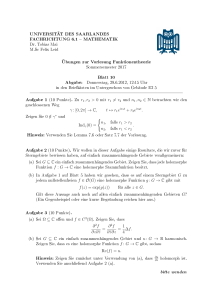 Blatt 10 - Fachrichtung Mathematik