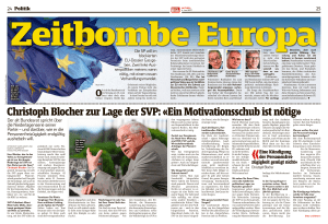 Christoph Blocher zur Lage der SVP: «Ein Motivationsschub ist nötig»
