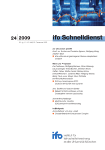 ifo Schnelldienst 24/2009