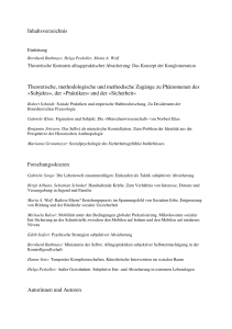 Inhaltsverzeichnis Theoretische, methodologische und methodische