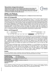 Wesentliche Anlegerinformationen ARERO