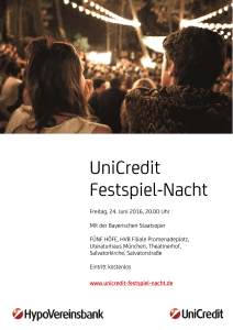 UniCredit Festspiel-Nacht - Engagement