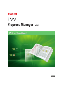 iW Prepress Manager Select Editor-Handbuch