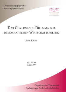 das governance-dilemma der demokratischen wirtschaftspolitik