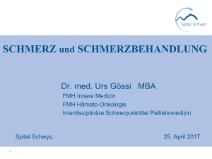 SCHMERZ und SCHMERZBEHANDLUNG