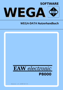 SOFTWARE WEGA-DATA Nutzerhandbuch EAW