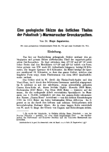 Eine geologische Skizze des östlichen Theiles der Pokutischj