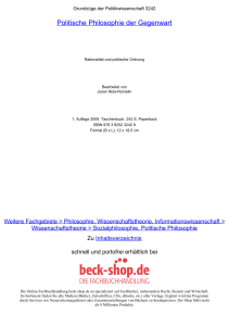 Politische Philosophie der Gegenwart - ReadingSample - Beck-Shop