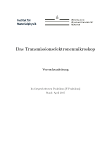 Das Transmissionselektronenmikroskop