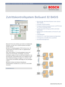 Zutrittskontrollsystem BoGuard 32 BASIS