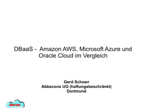 DBaaS - Amazon AWS, Microsoft Azure und Oracle Cloud im
