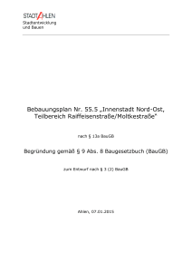 Vorhaben bezogener Bebauungsplan Nr