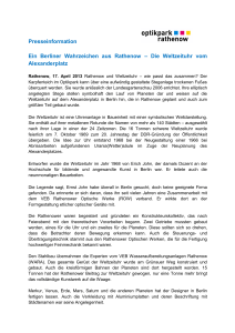 Presseinformation Ein Berliner Wahrzeichen aus Rathenow – Die