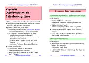 Kapitel 9 Objekt-Relationale Datenbanksysteme