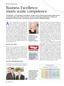 Business Excellence meets waste competence