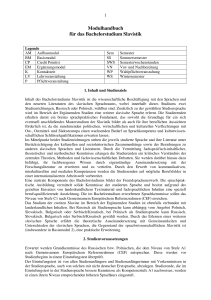 Modulhandbuch für das Bachelorstudium Slavistik