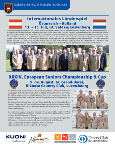 Internationales Länderspiel XXXIV. European Seniors