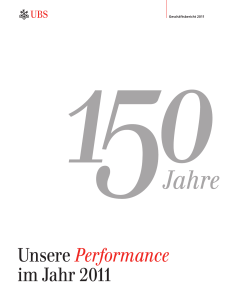 Unsere Performance im Jahr 2011