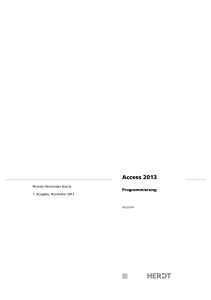 Access 2013 - Programmierung