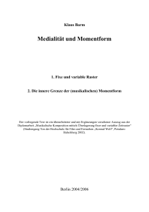 Medialität und Momentform - film-text
