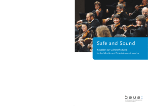 Safe and Sound - Ratgeber zur Gehörerhaltung in der Musik