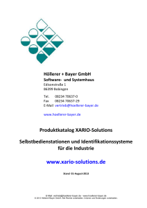 Produktkatalog Xario Solutions