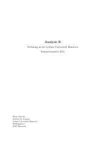 Skript - Institut für Analysis