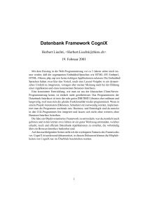 Datenbank Framework CogniX