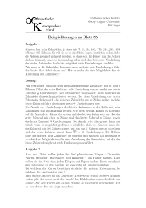 Beispiellösungen zu Blatt 55 - Mathematik an der Universität Göttingen