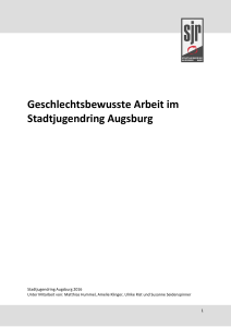 Geschlechtsbewusste Arbeit im Stadtjugendring Augsburg