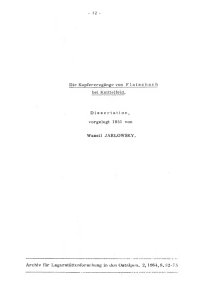 Die Kupfererzgänge von Fiatschach bei Knittelfeld. Dissertation