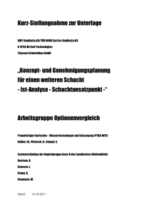 Konzept- und Genehmigungsplanung für einen weiteren Schacht