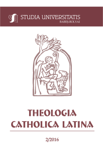 THEOLOGIA catholica latina - STUDIA UNIVERSITATIS Babes